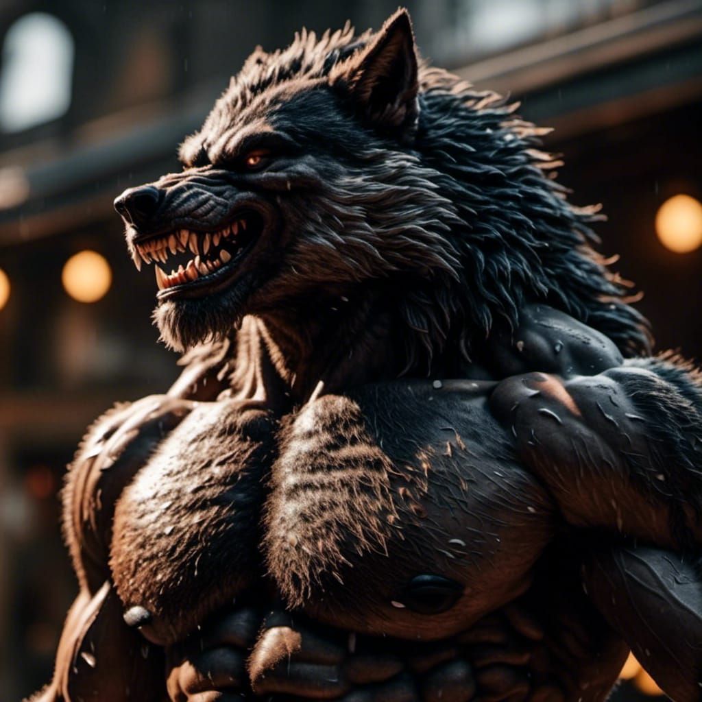 Sweaty Werewolf in 8K Unreal Engine Render