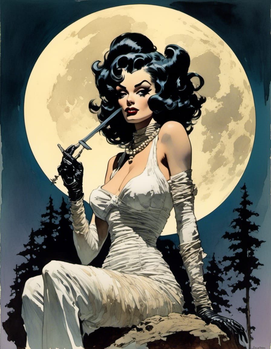 Pulp Horror Pin-up