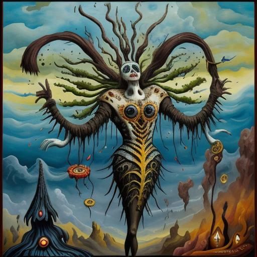 Surreal Emotional Boy in Gouache Style