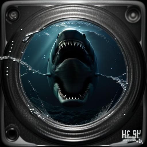 Megalodon Shark Captured on Distorted VHS Tape