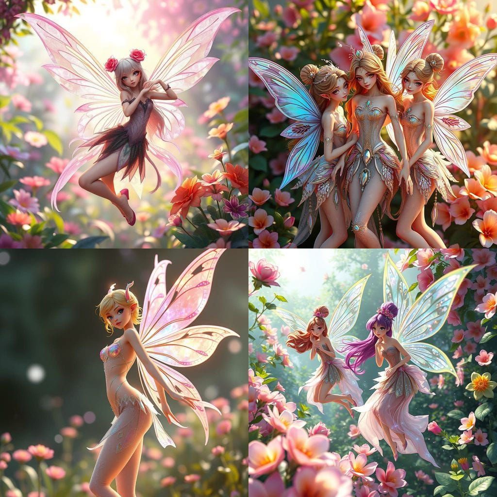 Anime-Inspired Fairies in Vibrant 8K Concept Art