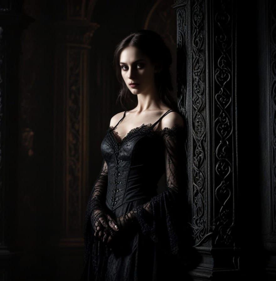 Gothic Vampire Invites Viewer Into Ancient Catacombs