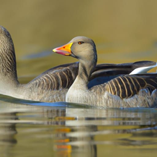 Majestic Greylag Goose Portrait