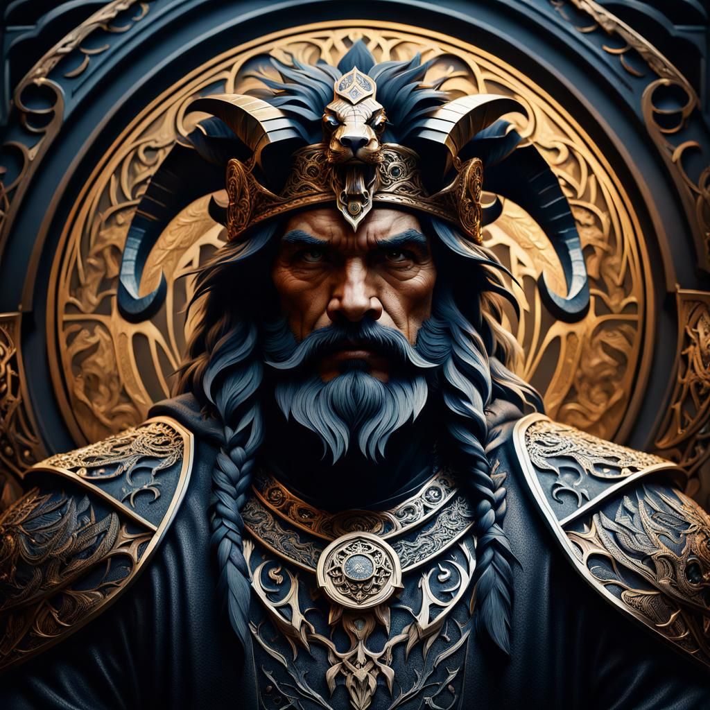 King's Beastmaster in Dark Academia Style