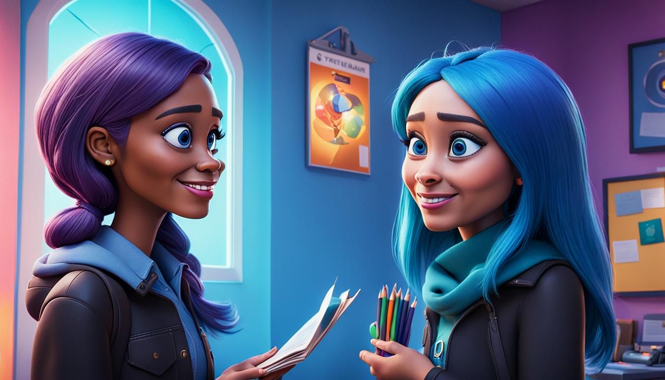 Samantha Receives Career Booklet in Pixar Style