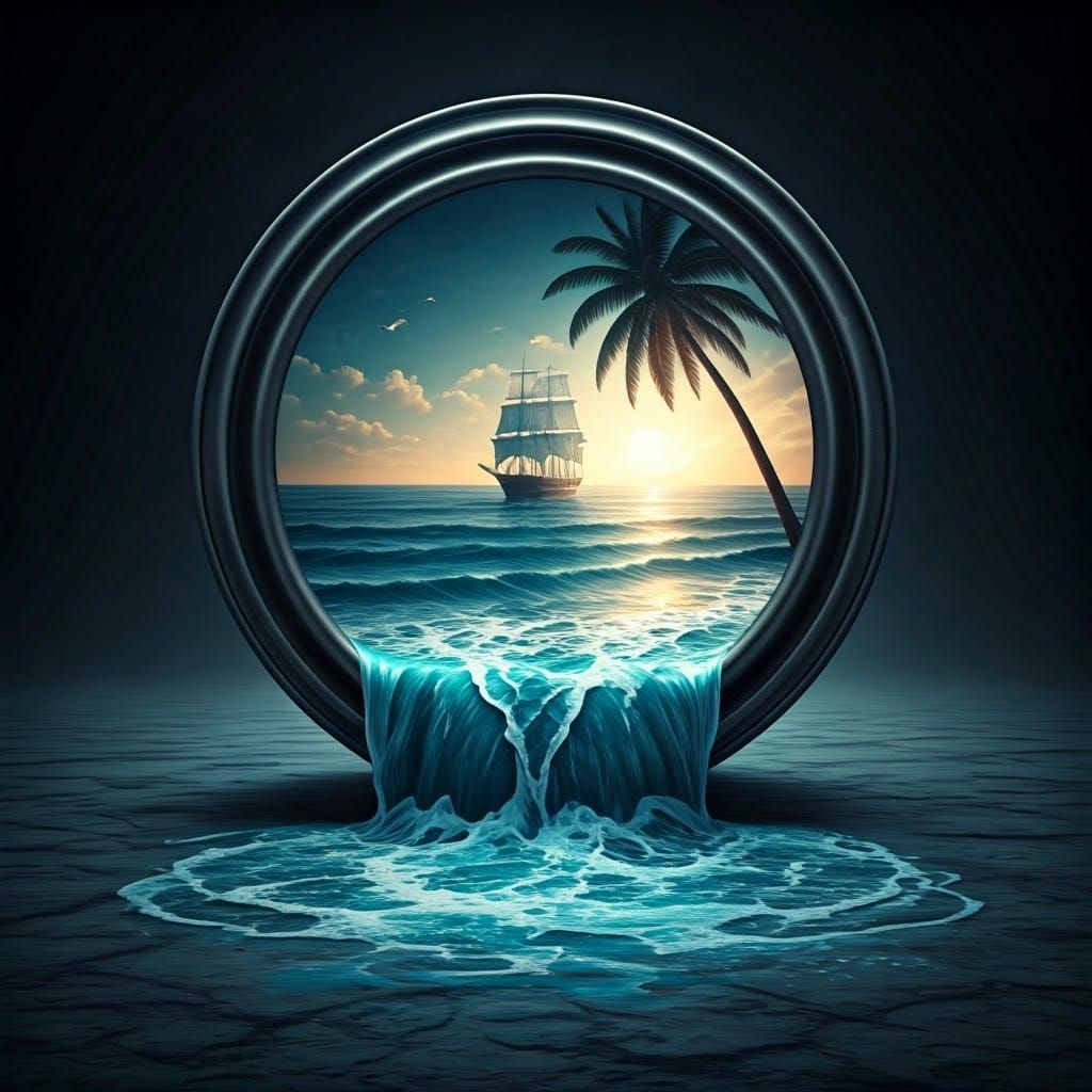 Ocean Spill: Hyper-Realistic Digital Art