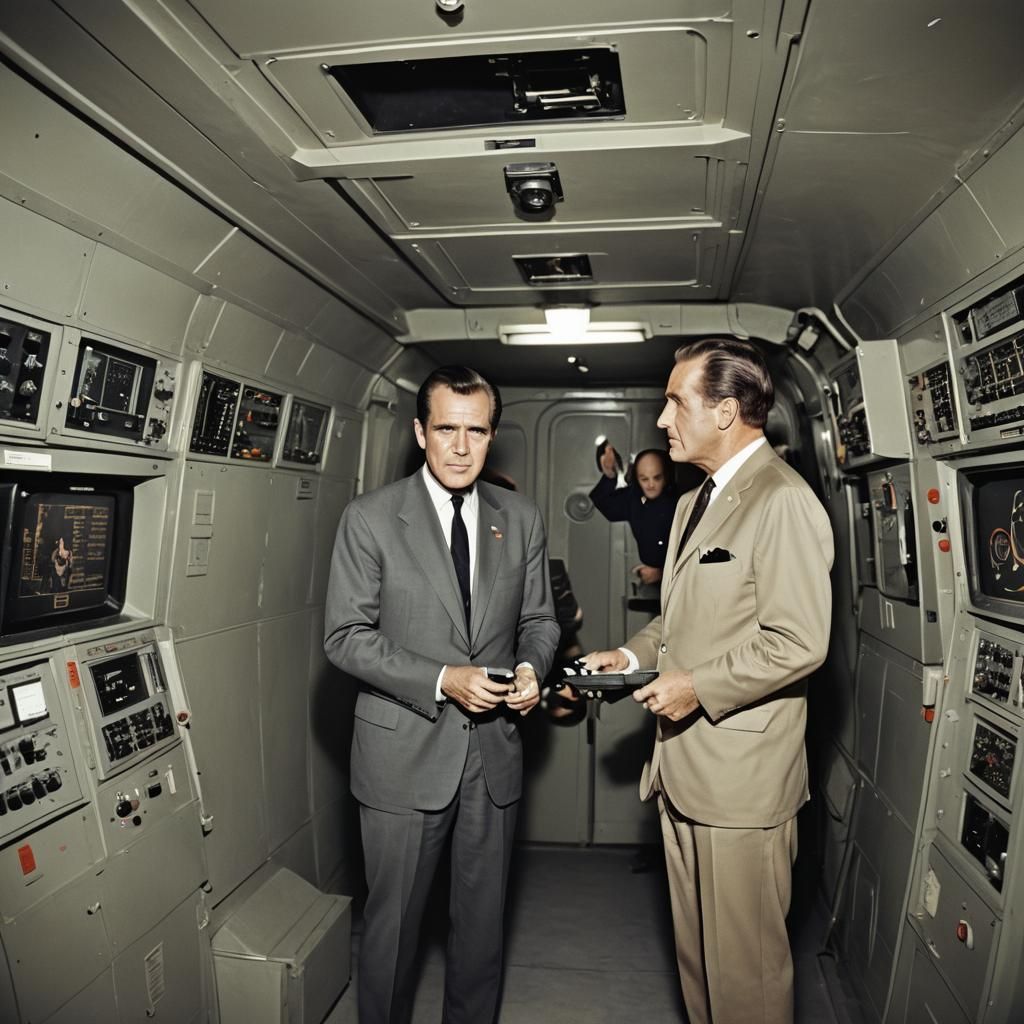 Eva-1 Alien Meets Nixon in Cold War Bunker