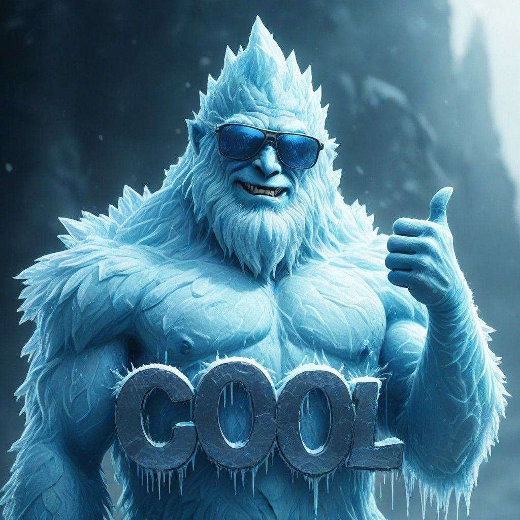 Realistic Snow Yeti in Cinematic Winter Landscape