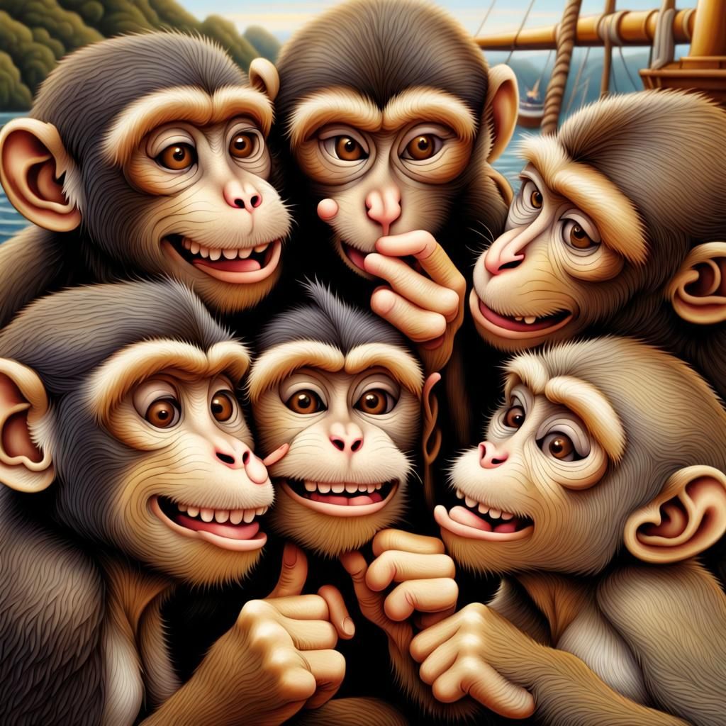 Monkeys Picking Noses in Detailed 8k Resolution