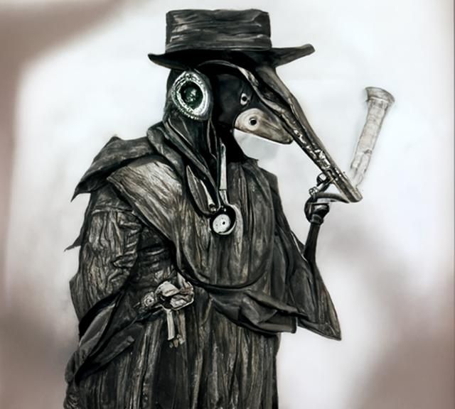 Eerie Plague Doctor Figure