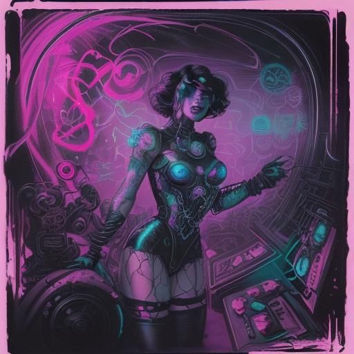 Dreams Become a Rose: Cyberpunk Pop Art