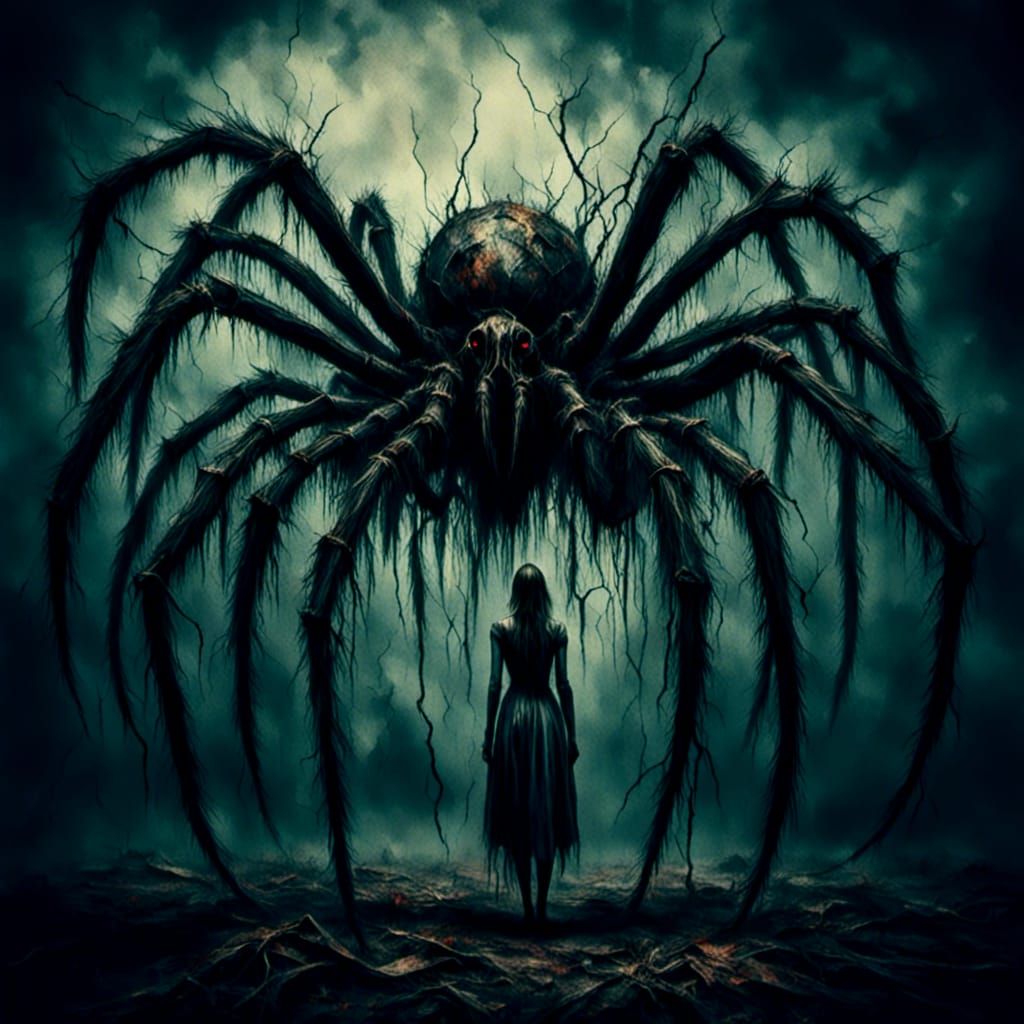 Giant Spider Captures Human Prey: Macabre Horror