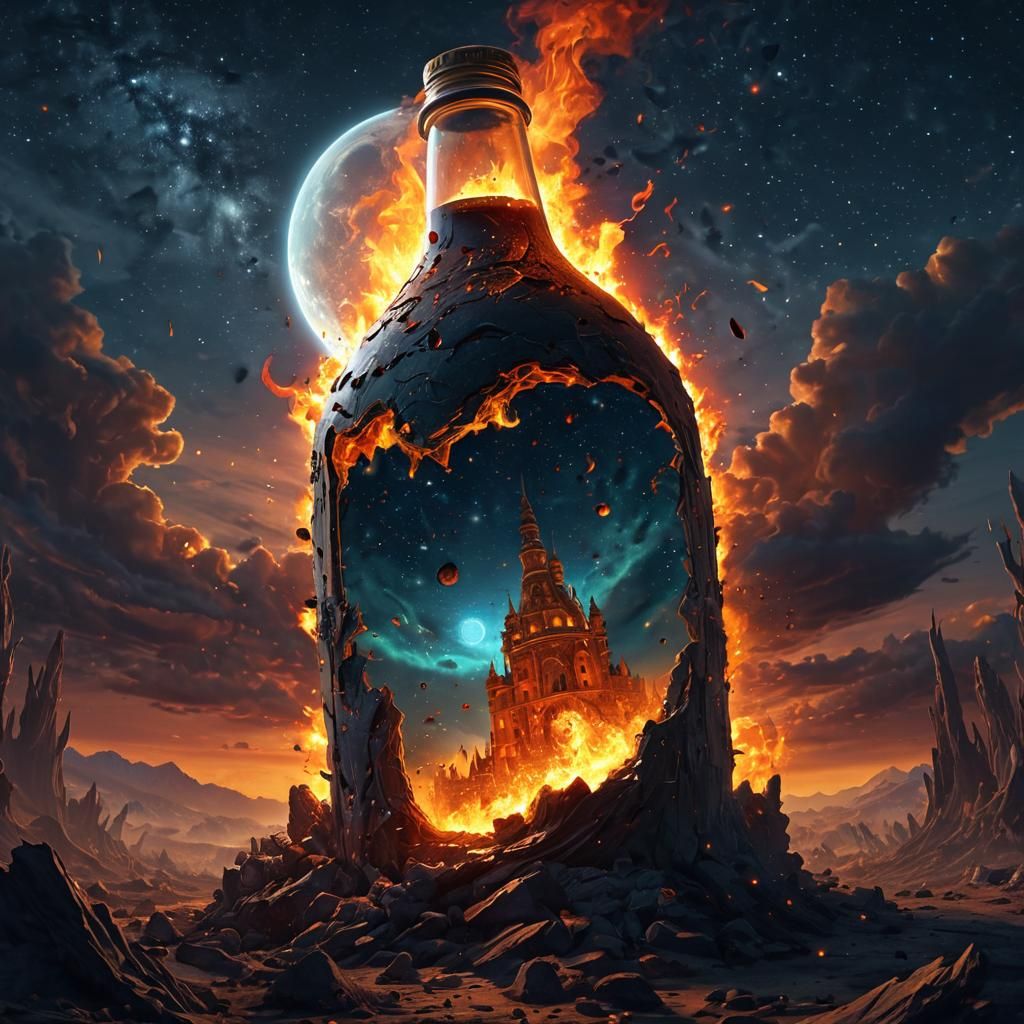 Earth on Fire in a Bottle: Fantasy Concept Art
