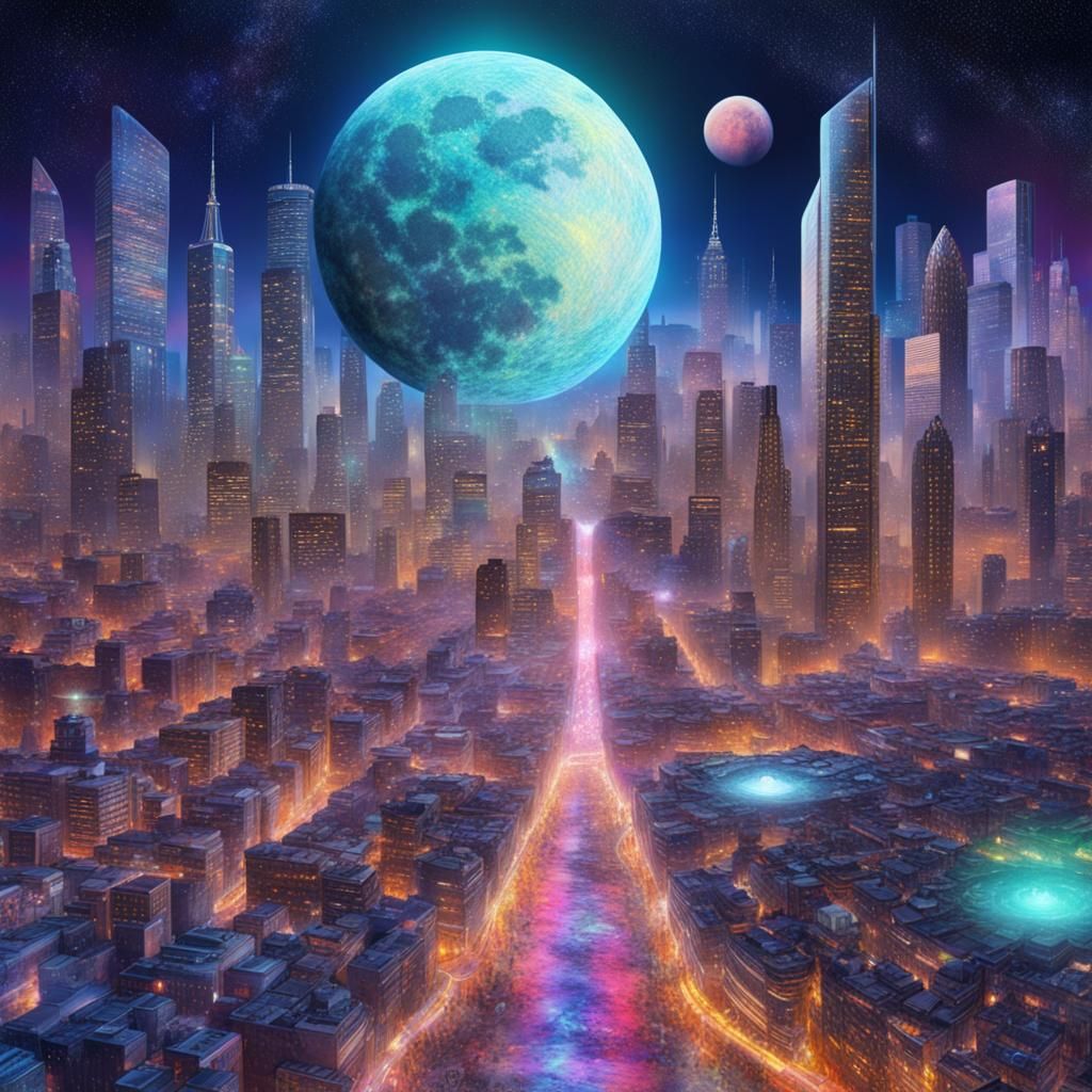 Cosmic Holographic City on the Moon
