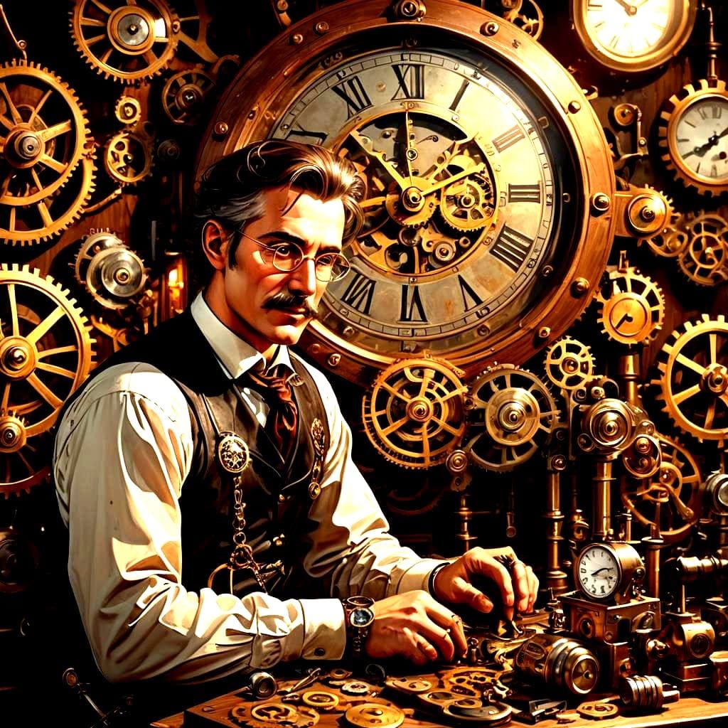The Old Clock and Watch Maker in His Workroom