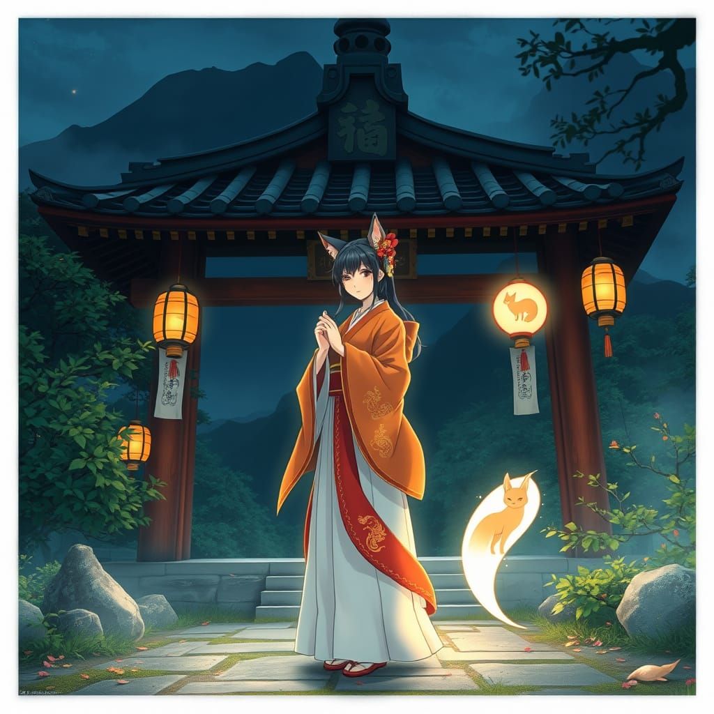 Mystical Maiden of the Fox Shrine