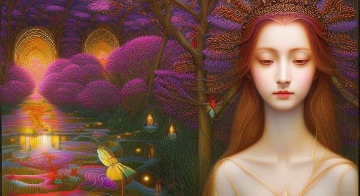 Newborn's First Breath: Warped Perspective Art