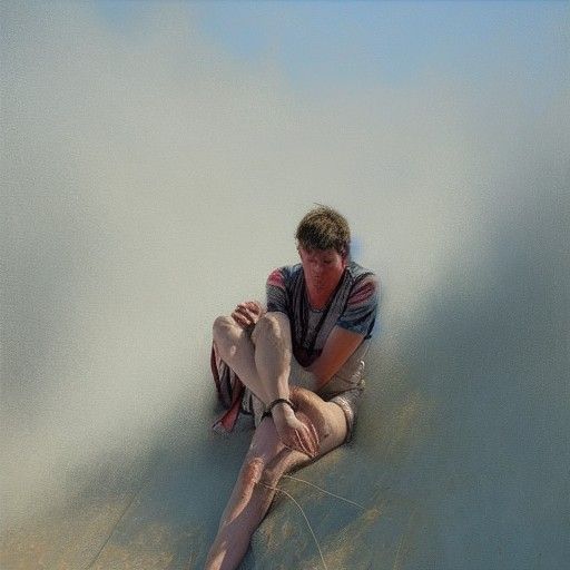 Visceral Depiction of Extreme Pain as Oil Painting