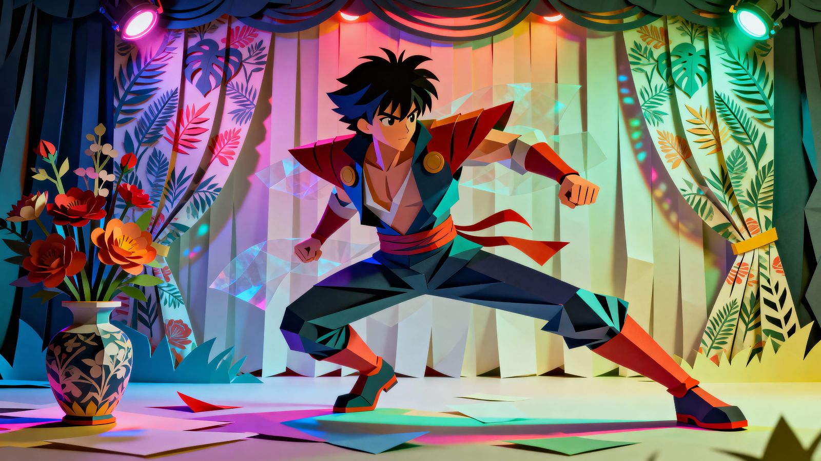 papercut anime action hero