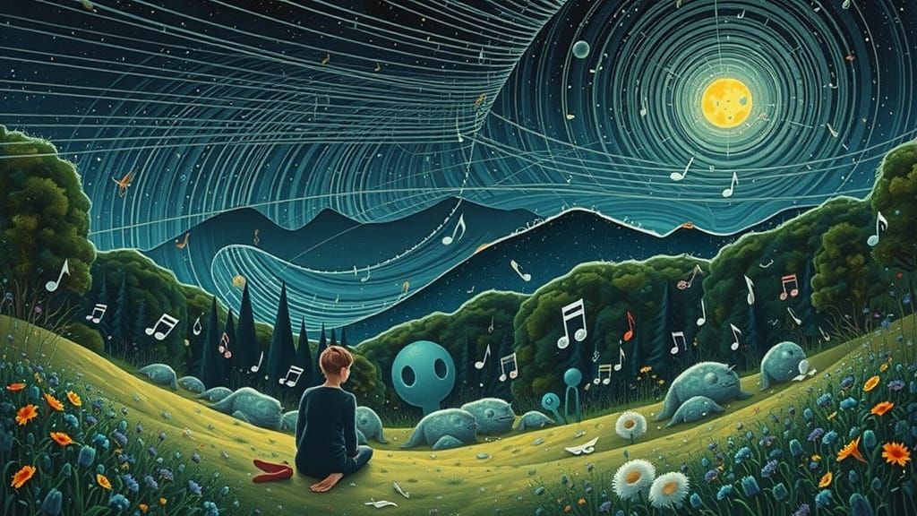 Ethereal Cosmic Landscape in Digital Art