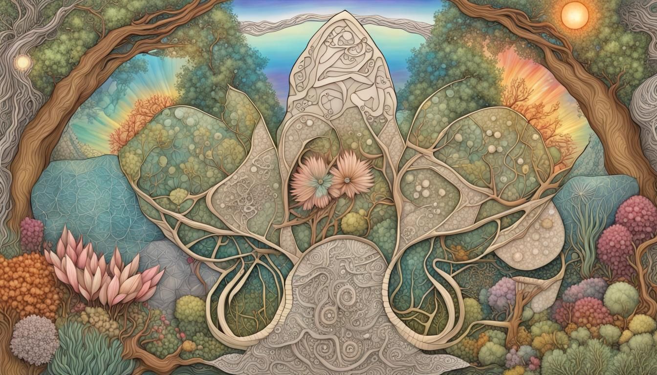 Australian Flora: Fractal Wood in 5D Shading