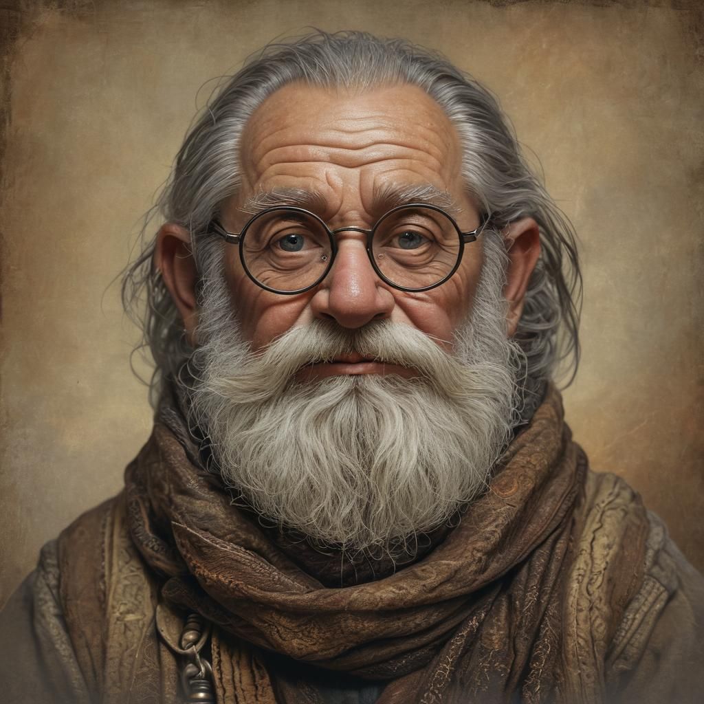 Aged Dwarf Healer in Rich, Mystic Landscape