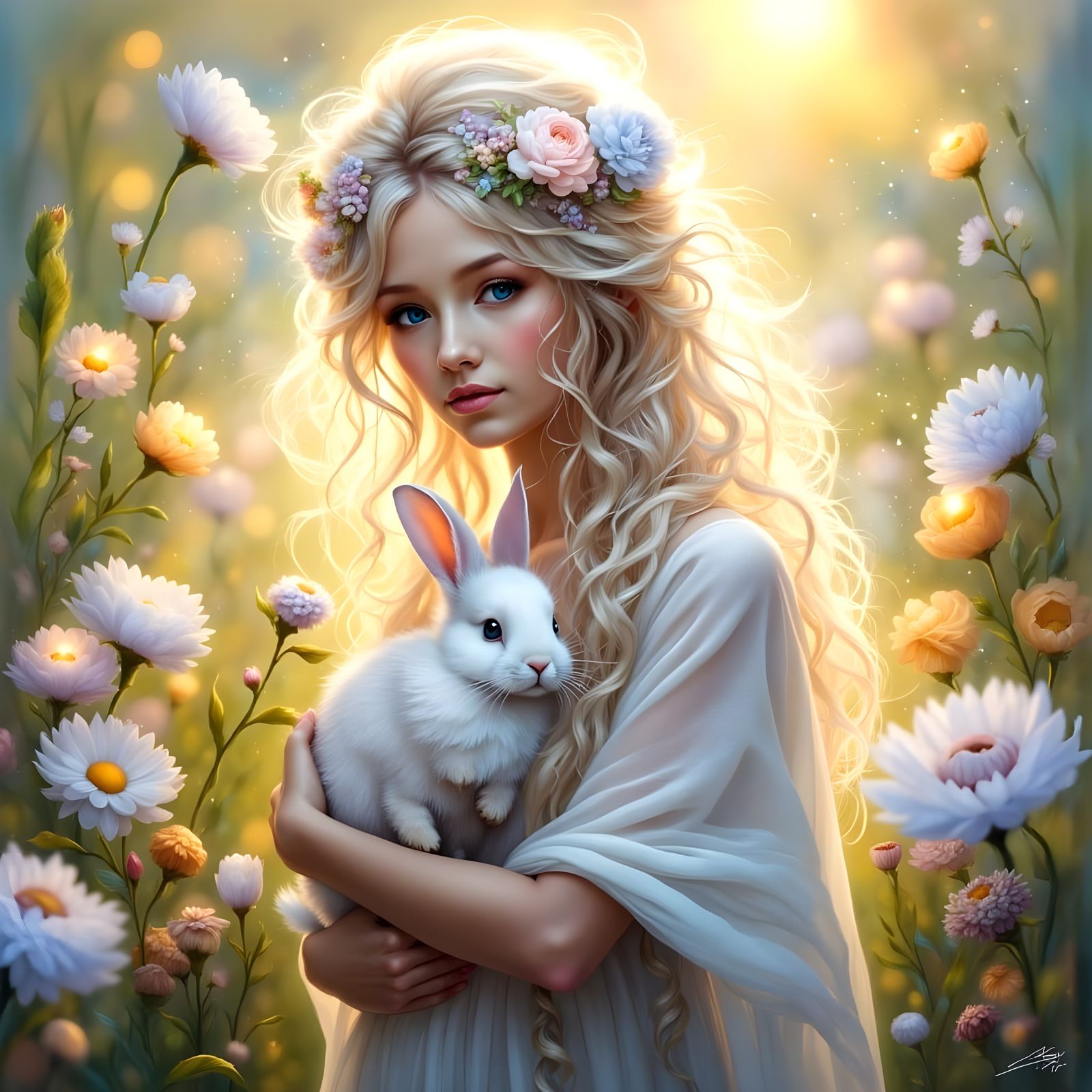 Godlike Youth in Enchanted Meadow