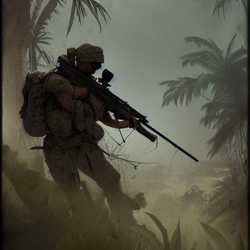 Jungle Sniper in Greg Rutkowski Style
