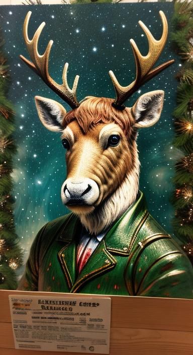 Organic Motherboard Reindeer in Gogh Style