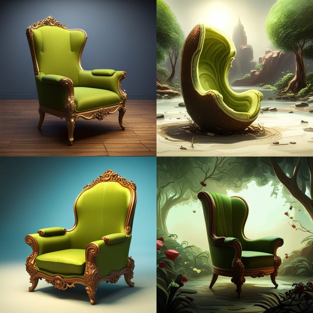 Fantastical Avocado Chair Concept Art