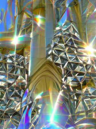 Futuristic Crystalline Cathedral of Light