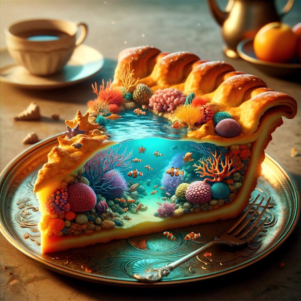 Underwater World Revealed in a Surreal Pie Slice