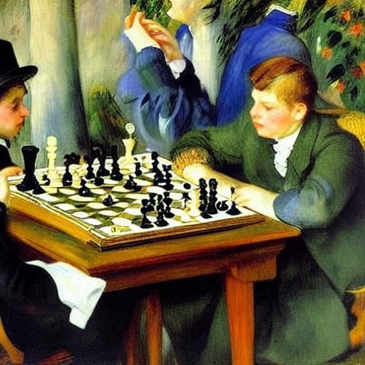 Vampiresses Play Chess in Classical Portrait Style