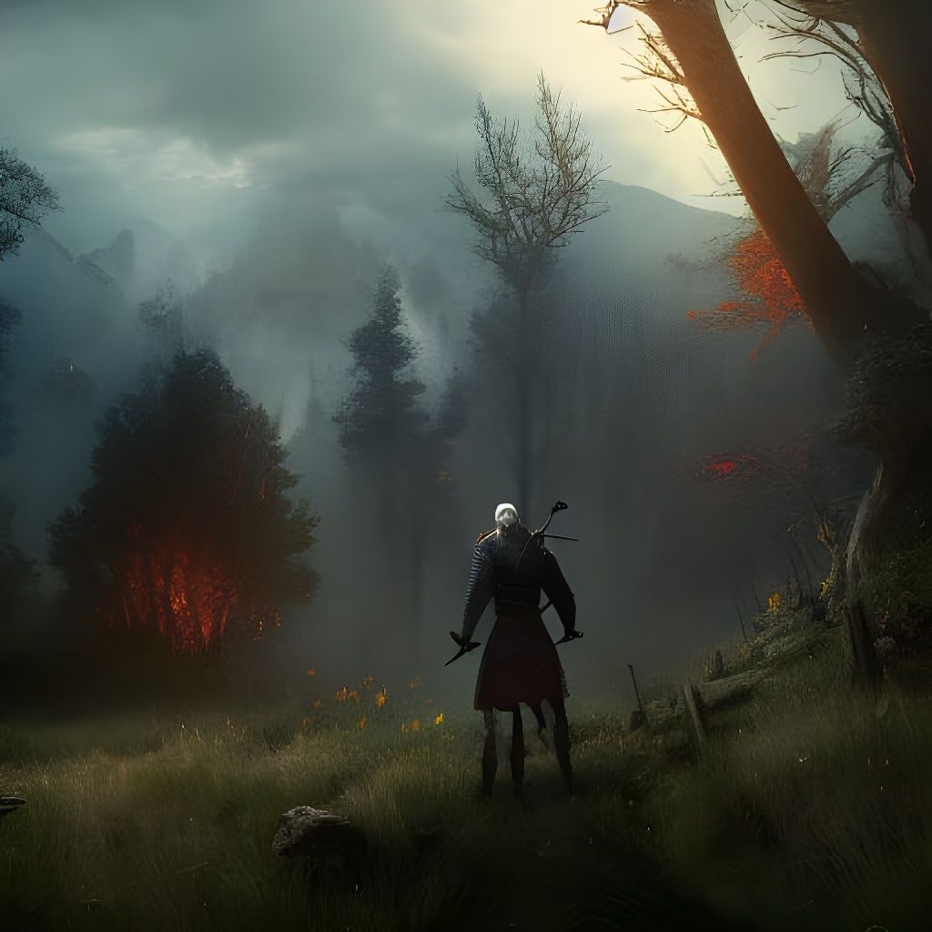 Detailed Witcher Matte Painting in Unreal Engine