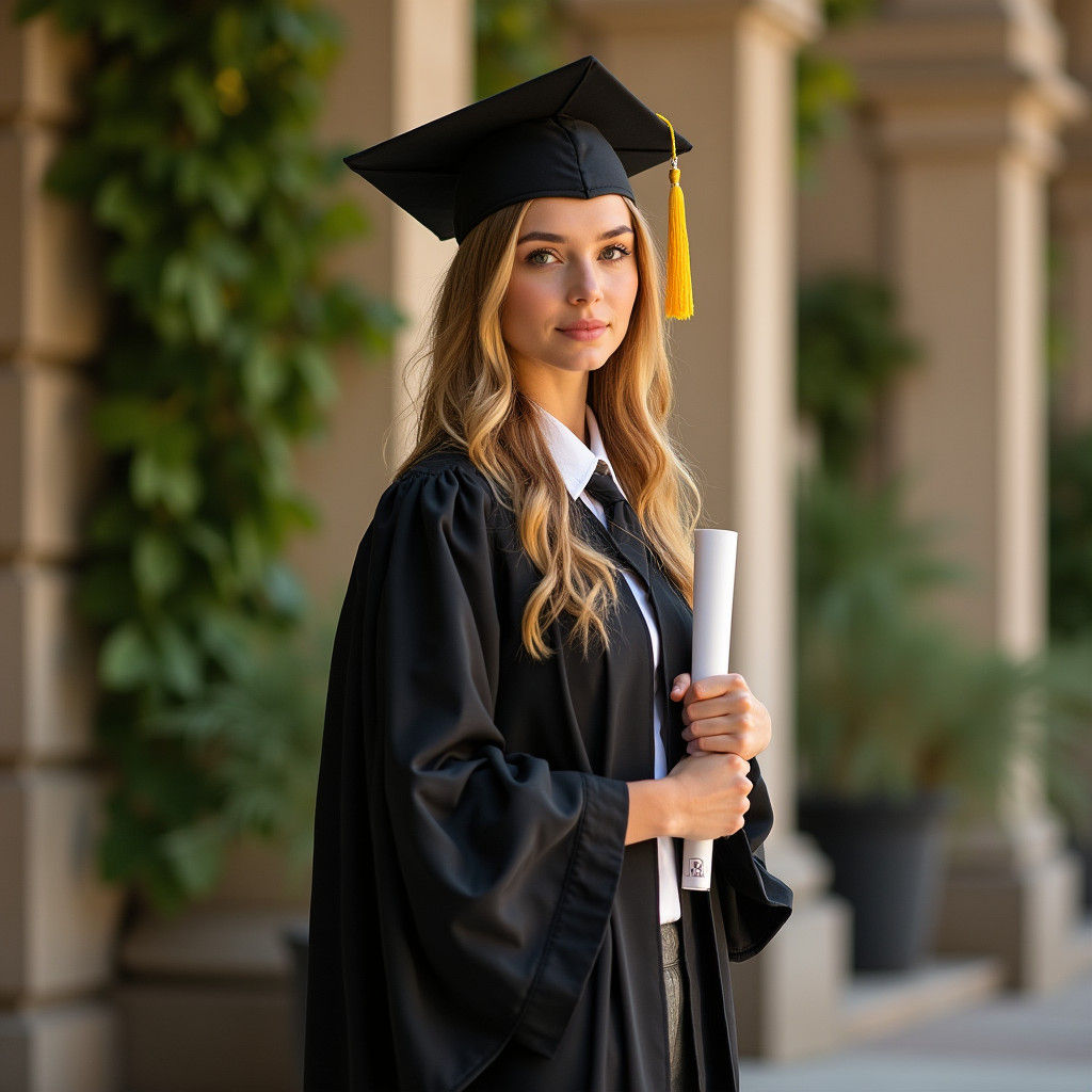Graduation Portrait in Rockwell Style