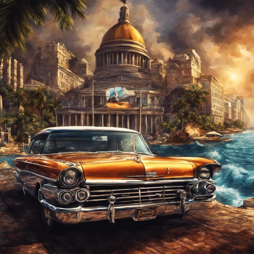 Hyperrealistic Car Album Cover Art