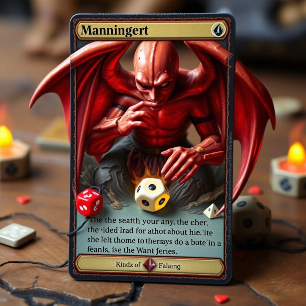 Realistic 12 Sided Dice in Magic the Gathering Playing Card....