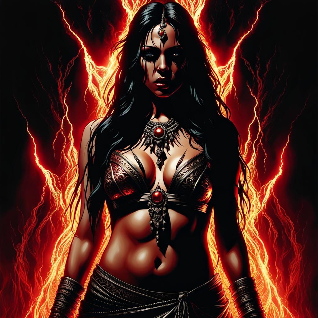 Moody Figure Dripping in Sin and Shame