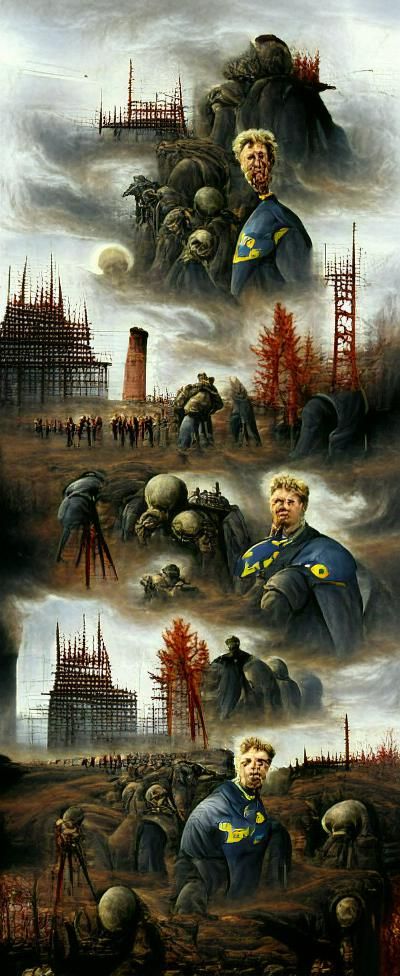 Zombie Horde Emerges from Stalinist Ruins