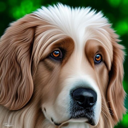 Detailed Newfoundland Portrait in Cel Shading