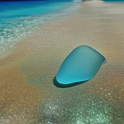 Australian Beach with Sea Glass: Photorealistic 8K
