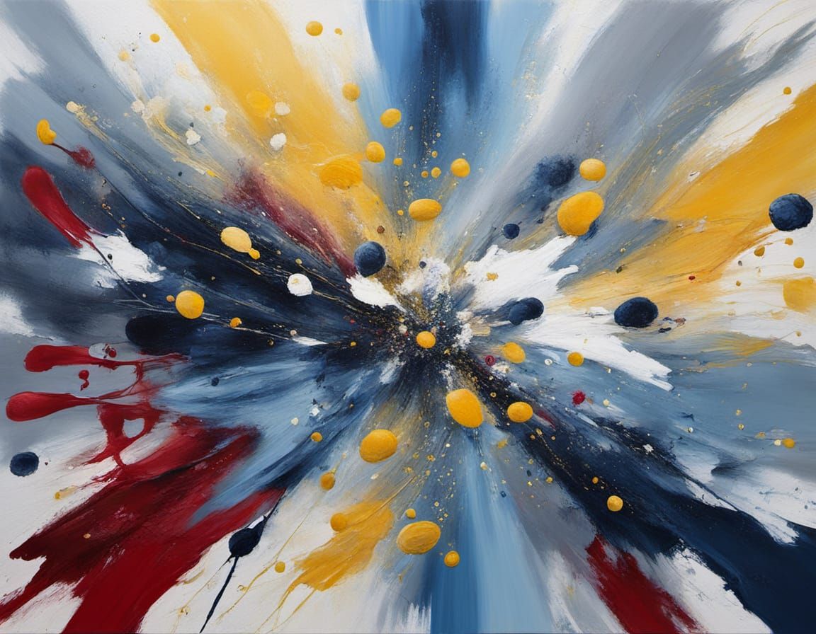 Abstract Surrealism Painting of Blue Romance Jonquil