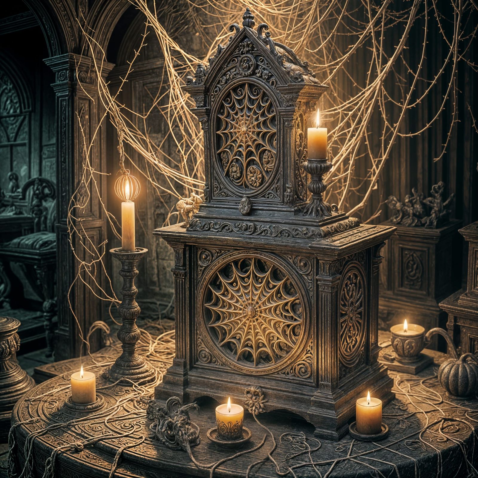 Spooky Haunted Item with Spiderwebs and Dust