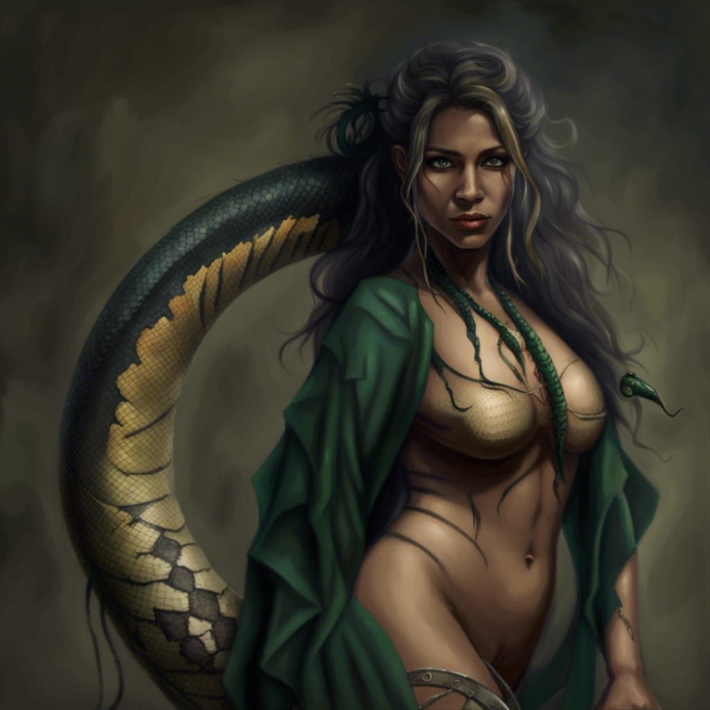 Realistic Naga Snake Girl Transformation