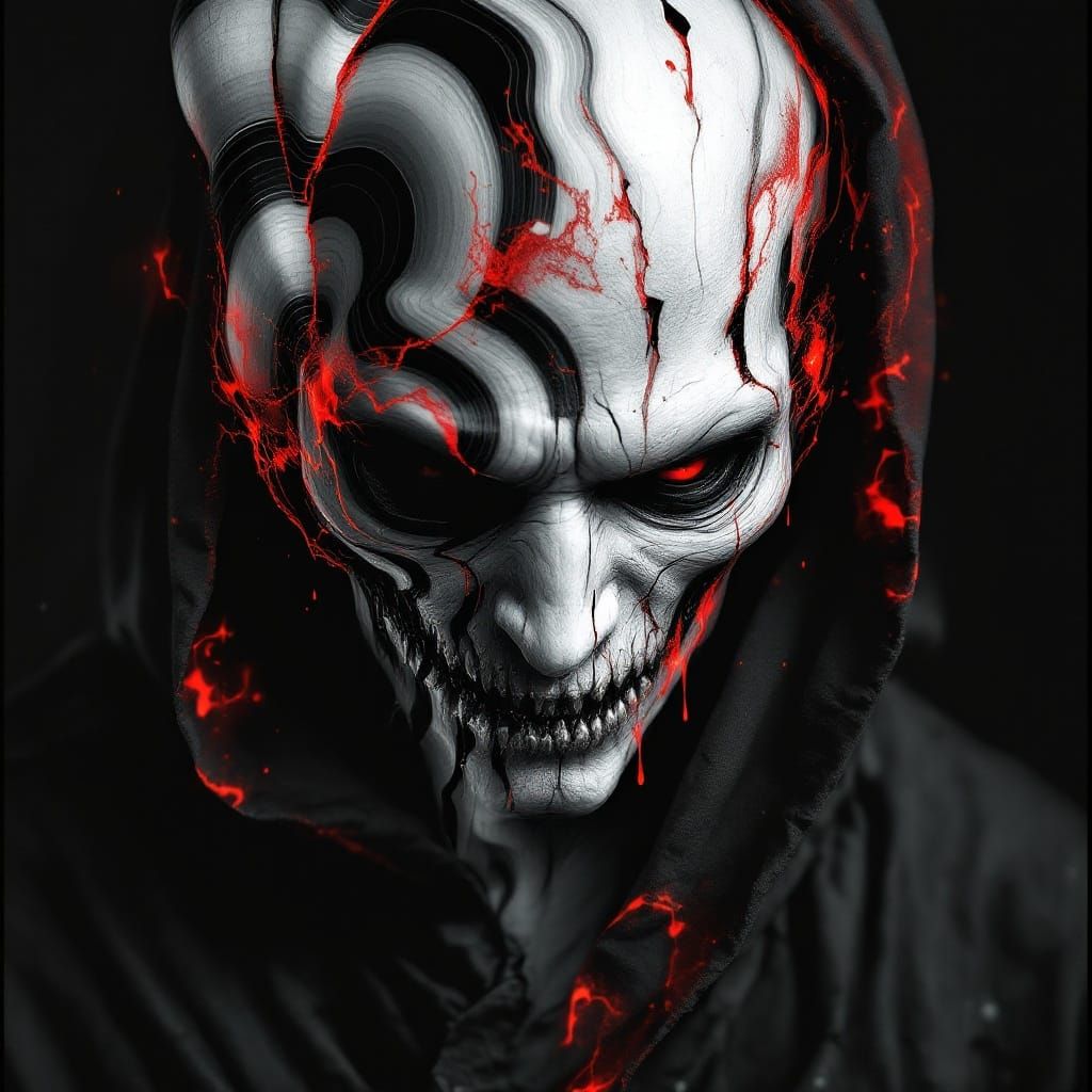 Grotesque Demon Entity in Kinetic Art Style