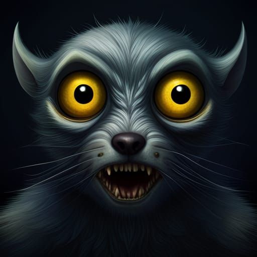 Scary Wererat Monster in Horror Movie Poster Style