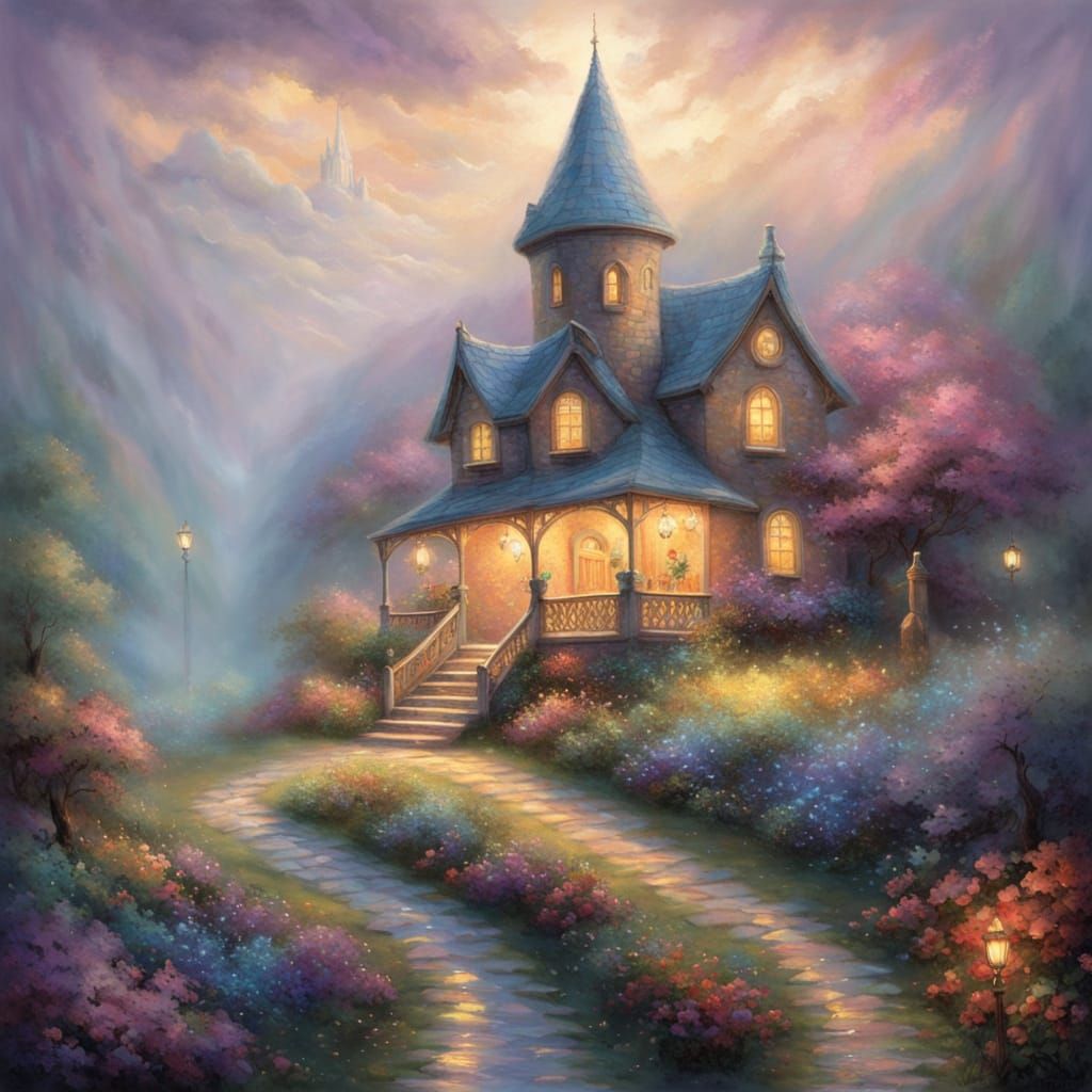 Whimsical Beaded Treasure in Ethereal Mist