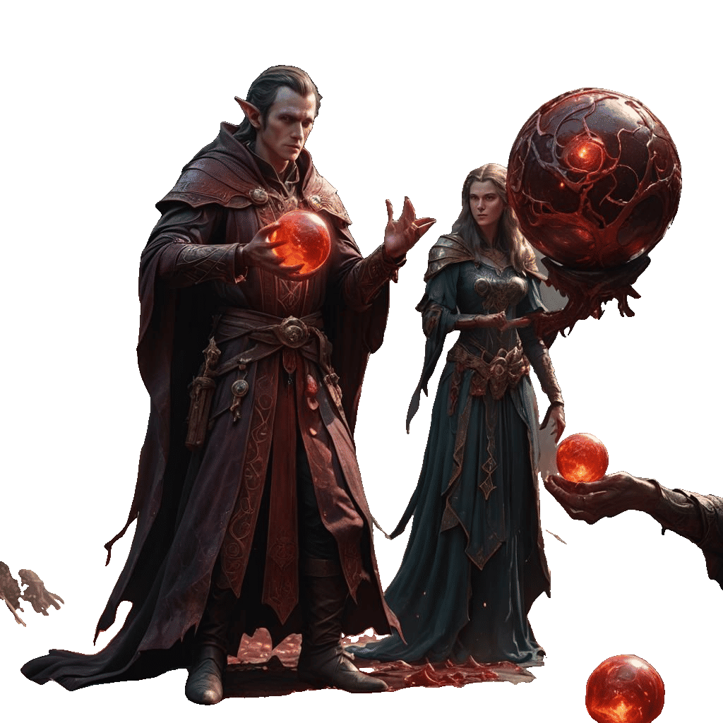 Elf Sanguine Sorcerer Casting Blood Orb