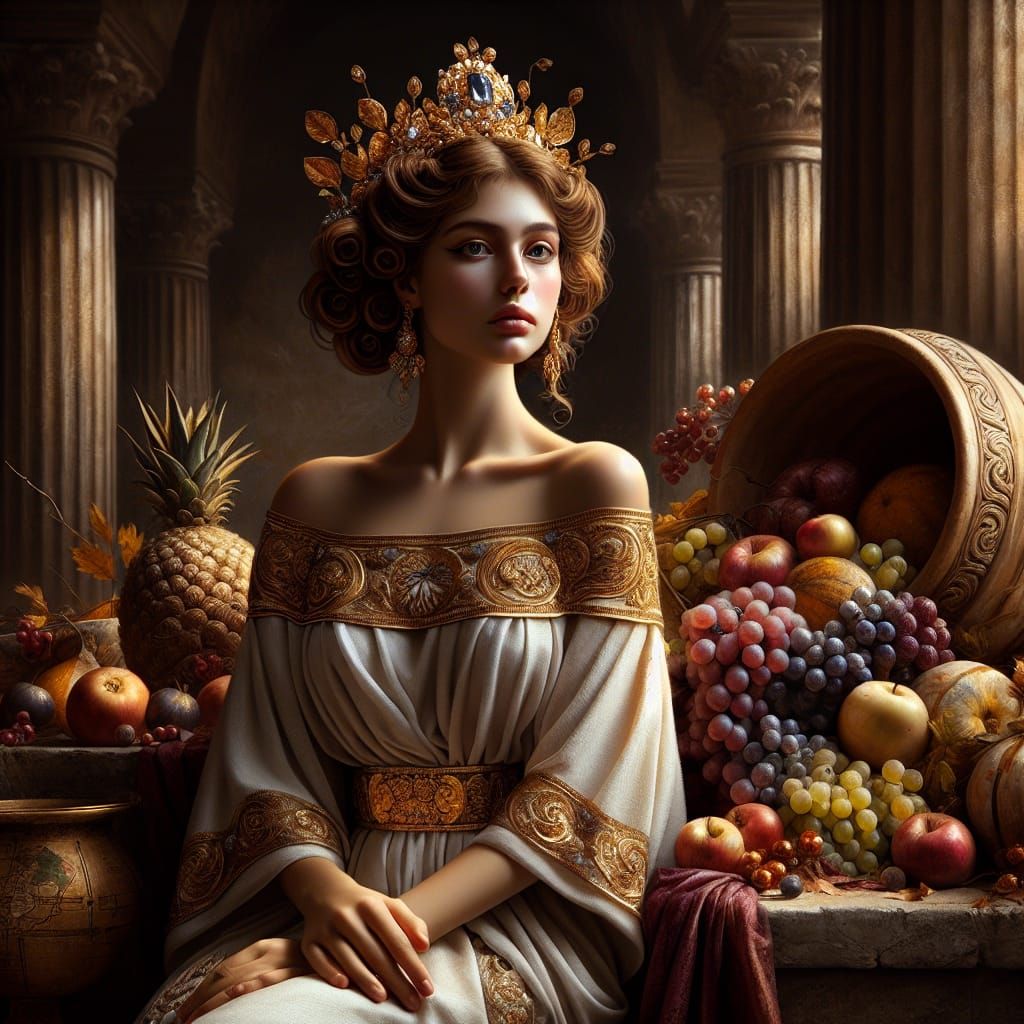 Etruscan Goddess of Prosperity in Ancient Villa