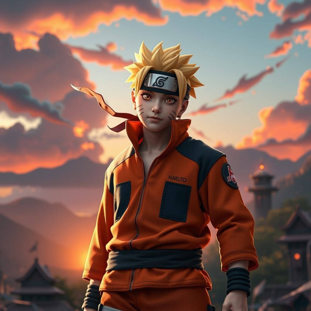 Ninja Hero Naruto Uzumaki in Ultra-Realistic 3D